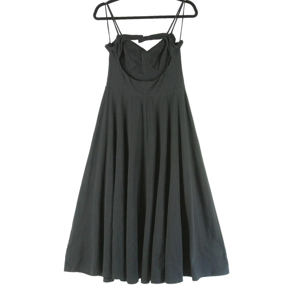 NEW, Reformation Serene Knit Dress in Black SZ L #RF234 - Picture 2 of 5